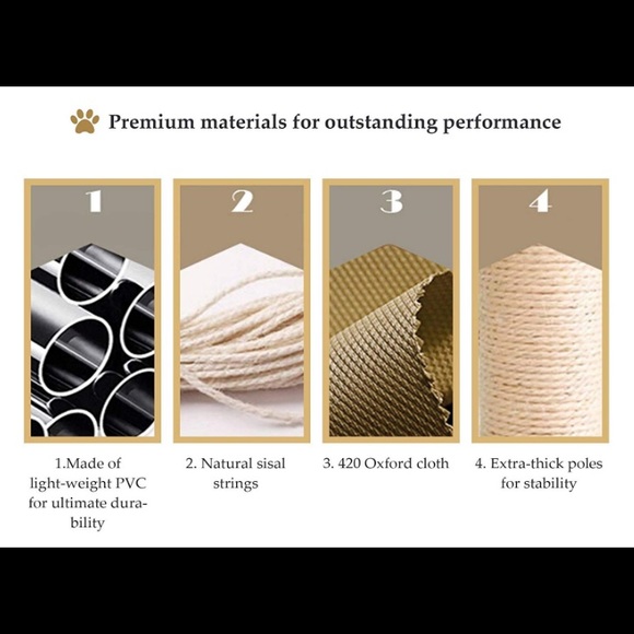 5 in 1 Multi-Functional Cat Tree Condo Furniture - Picture 5 of 7